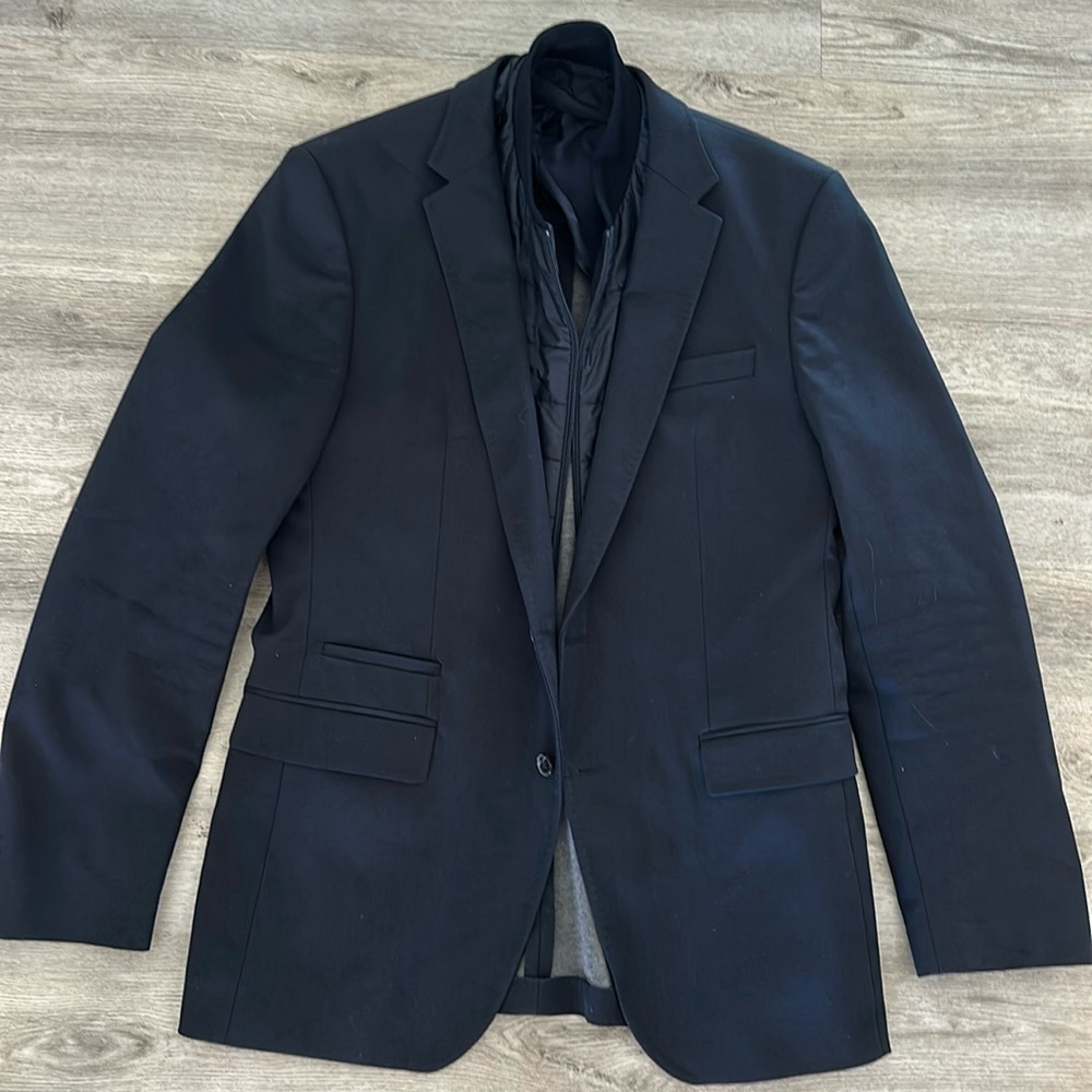Hugo boss navy blazer with removable bib